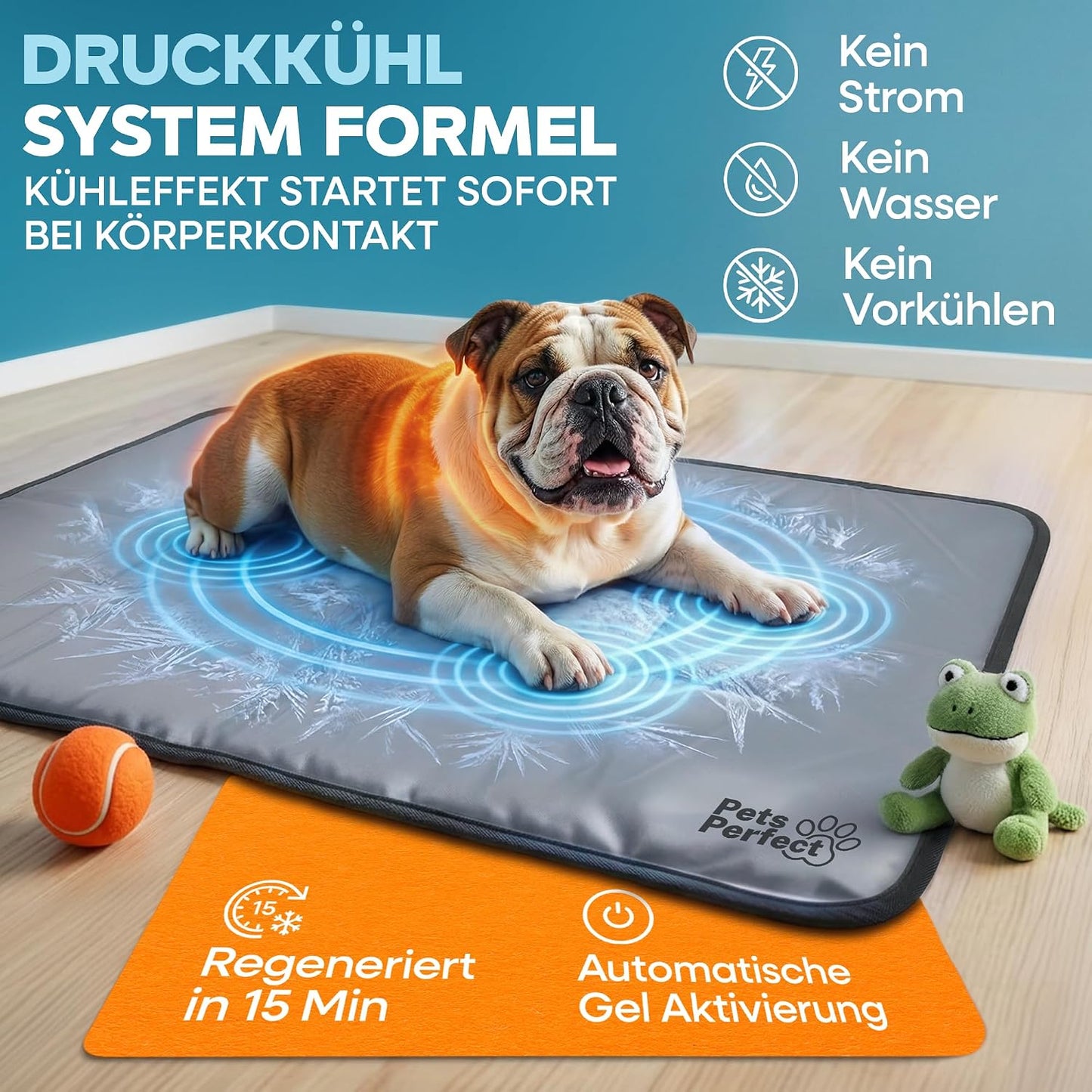 Kühlmatte Für Hunde Selbstkühlend - Hunde Kühlmatte Mit 100% Ungiftigem Thermoschutz Gel - Kühlmatte Hund Selbstkühlend Für Alle Größen - Faltbare Dog Cooling Mat Und Kühlmatte Katzen