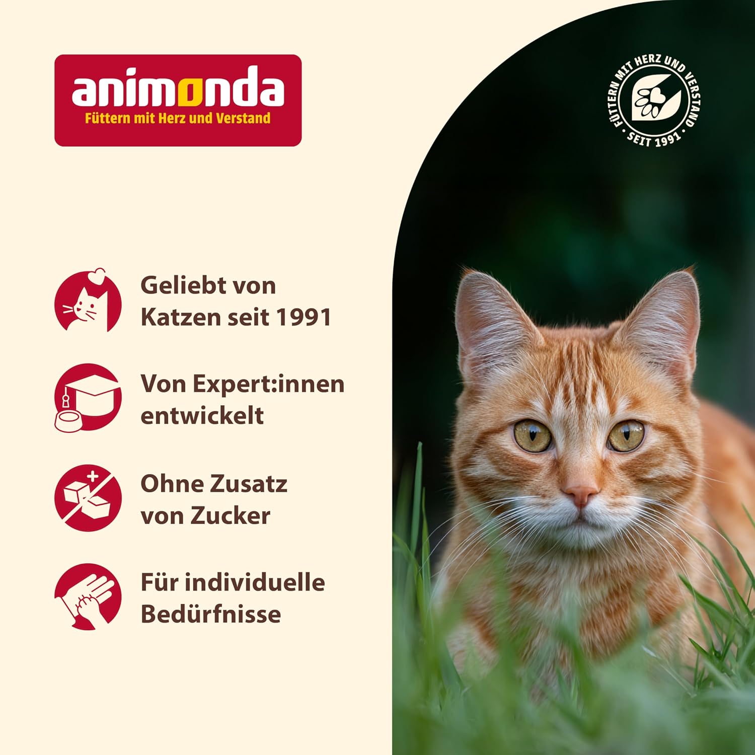 Animonda Carny Adult Katzen Nassfutter Rind + Huhn (6 X 400G) | Hochwertiges Katzen Nassfutter Mit 100 % Frischen, Fleischlichen Zutaten, Katzenfutter Ohne Getreide Und Zucker