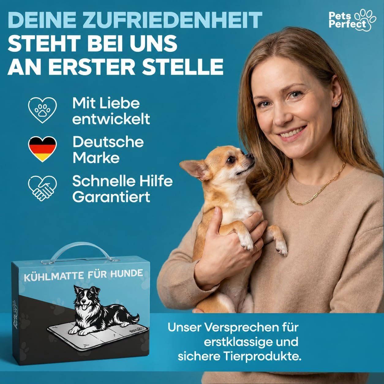 Kühlmatte Für Hunde Selbstkühlend - Hunde Kühlmatte Mit 100% Ungiftigem Thermoschutz Gel - Kühlmatte Hund Selbstkühlend Für Alle Größen - Faltbare Dog Cooling Mat Und Kühlmatte Katzen