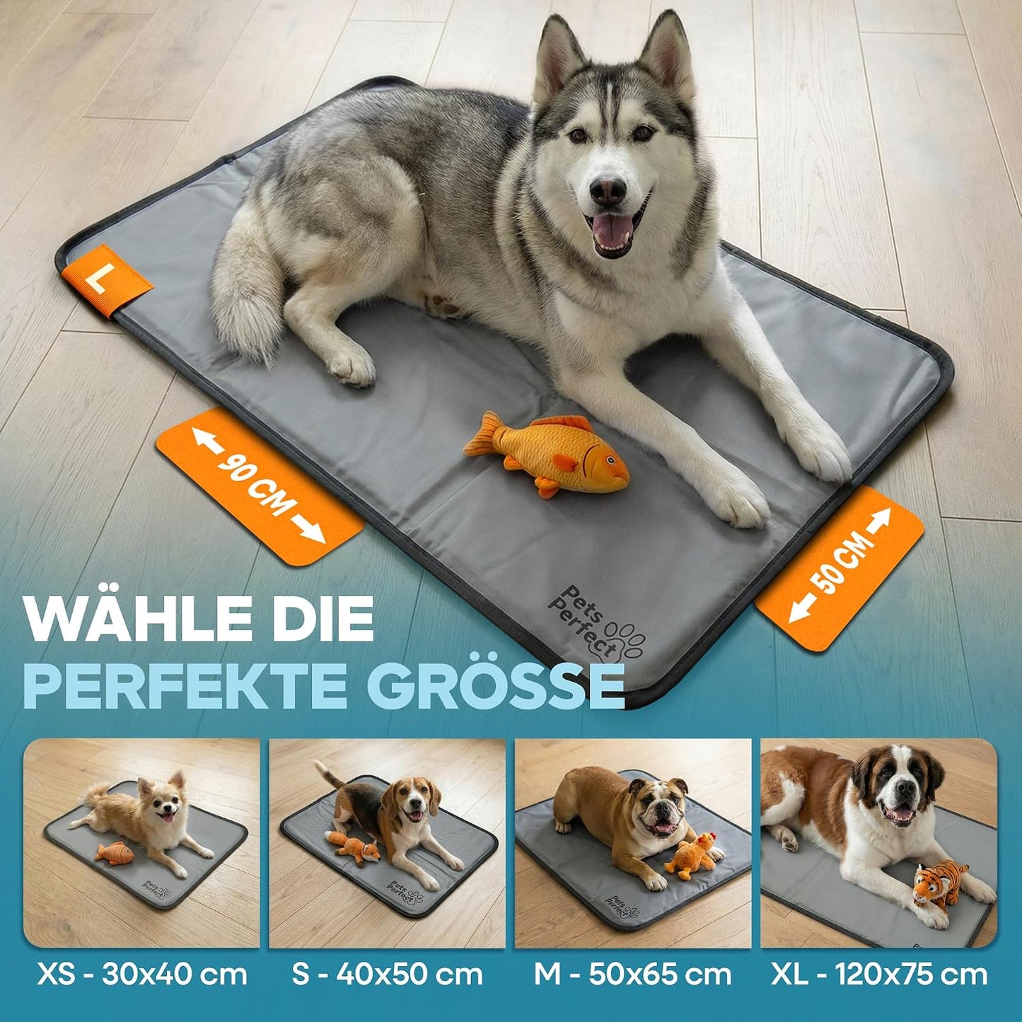 Kühlmatte Für Hunde Selbstkühlend - Hunde Kühlmatte Mit 100% Ungiftigem Thermoschutz Gel - Kühlmatte Hund Selbstkühlend Für Alle Größen - Faltbare Dog Cooling Mat Und Kühlmatte Katzen