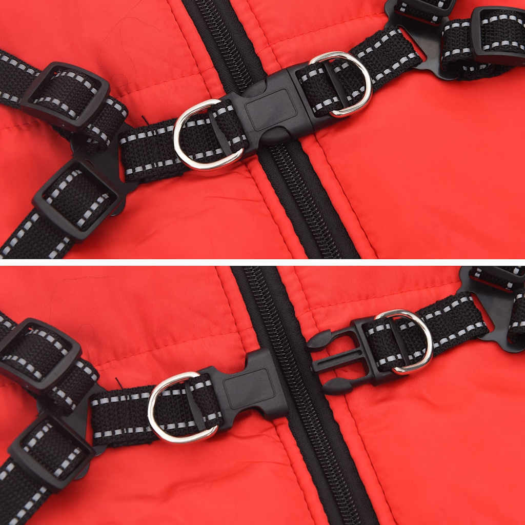 Hundemantel Hundejacke Hundeweste Mit Geschirr Wasserdicht Reflektierend Vidaxl