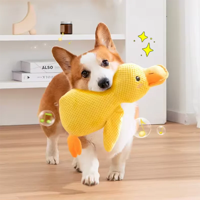 Engaging Plush Duck Toy for Dogs - Interactive, Bite-Resistant & Teeth-Cleaning Fun for Your Pup!